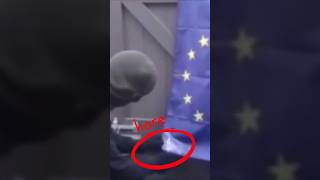 Man try to burn EU flag (EPIC FAIL)