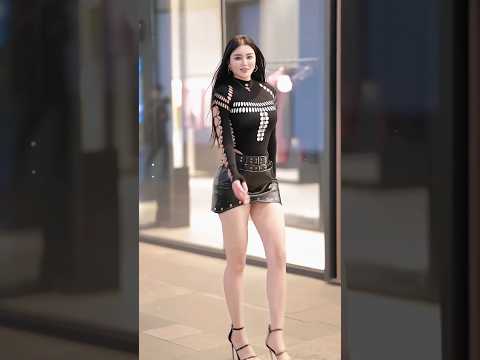 أفضل فتاة صينية جميلة في الشارع أزياء عصرية على تيك توك ريمكس