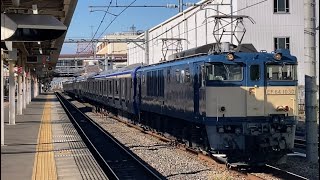 EF64-1030牽引 E235系横ｸﾗF22編成新製配給（新津配給）鴻巣駅通過