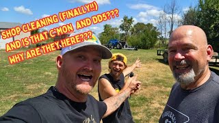 Shop Cleaning (Finally!) And Is That C'Mon and DD5?? Why Are They Here?? | C'mon Homesteading | DD5