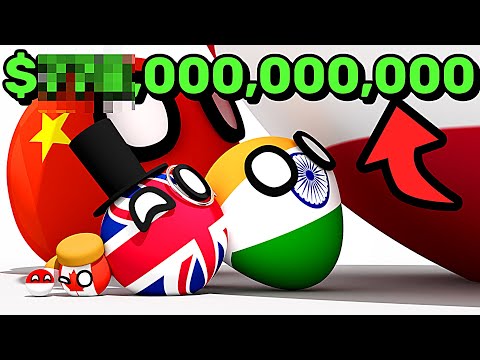 COUNTRIES SCALED BY MILITARY SPENDING | Countryballs Animation