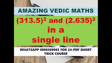Vedic Trick to Square LARGE DECIMALS in a Single Line