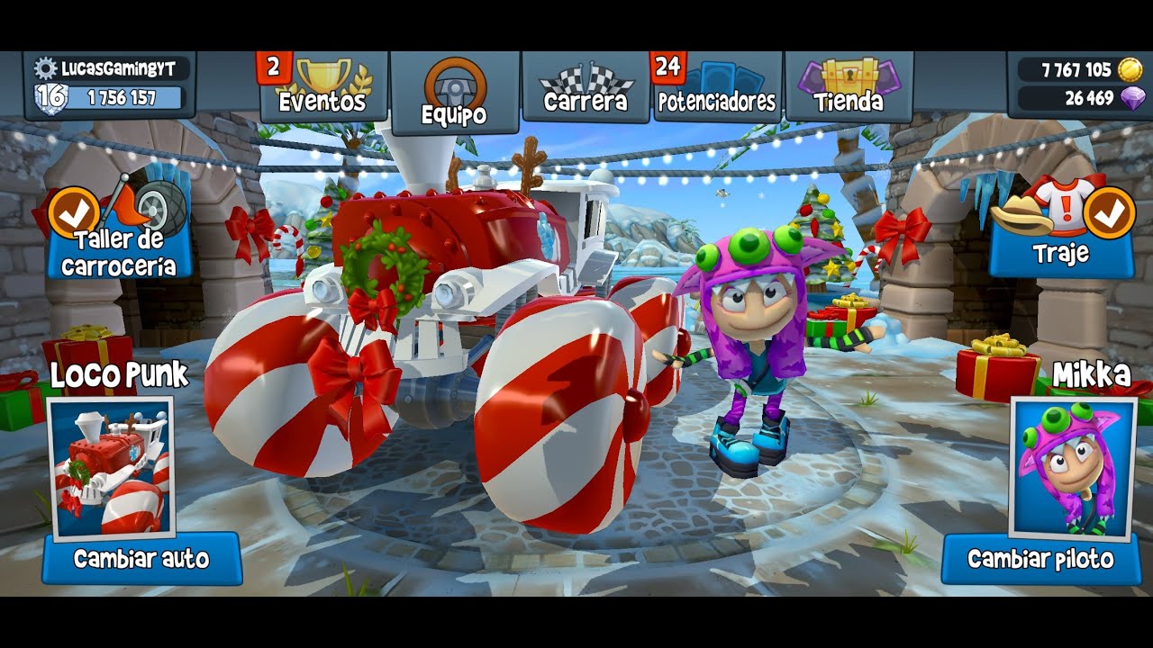 BEACH BUGGY RACING 2: AUTO LOKO PUNK MODO NAVIDEÑO #824 - YouTube