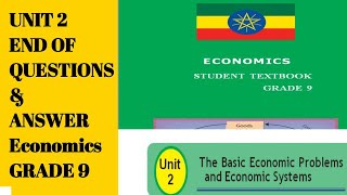 grade 9 economics unit 2 review exercise with answer