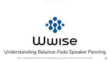 Wwise-101- Lesson 4 - Understanding Balance-Fade Speaker Panning