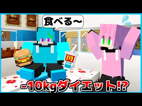 友達がめっちゃ太ってしまった?! 3日間で10kgダイエットしようとした結果www【マインクラフト・まいくら】