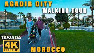 Agadir city walking tour 2024- Morocco 4K UHD