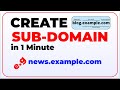 Create a Subdomain(URL) in 1 Minute Using cPanel (i.e., news.example.com)