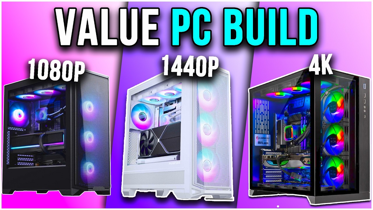 Top 3 Best Value PC Builds 2026 1080p 1440p 4K YouTube 
