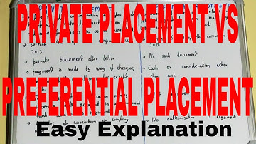 Private Placement vs Preferential Allotment|Difference between private placement and preferential