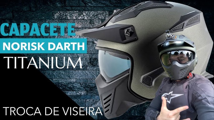 Capacete Moto Norisk Darth Preto Fosco 4 Em 1 Lj @#