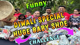 Festival Diwali Special Huge Baby Packet Shoe Taken Funny Challenge With Family