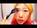 BLEACHING MY EYEBROWS like e'dawn (cuz i wanna be edgy & cool like him) + MICROSCOPE LOOK