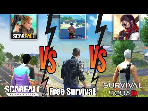 Scarfall Vs Free Survival Fire Battleground Vs Survival Squad Competition | Gameplay Testing