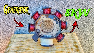 I Turn Bike COIL into 220v 8000w Electric 💡⚡ Generator