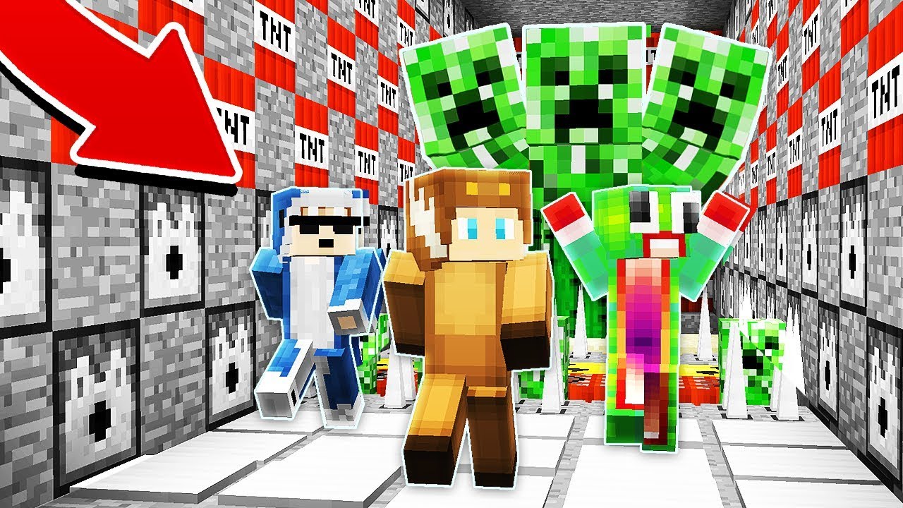 unspeakablegaming fortnite 3 YOUTUBERS VS THE WORLD'S BIGGEST MINECRAFT CREEPER! (Minecraft Trolling)