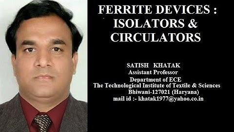 ISOLATOR AND CIRCULATOR with its applications