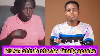 BRIAN CHIRA'S SHOSHO FINALLY SPEAKS REVEALS SHOCKING TRUTH😱