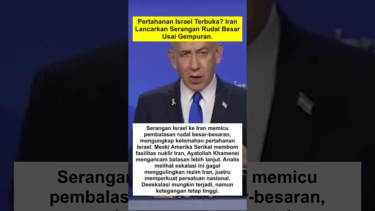 Pertahanan Israel Terbuka Iran Lancarkan Serangan Rudal Besar Usai Gempuran
