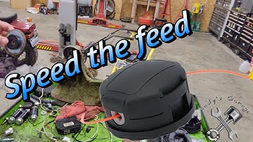 Install a Hipa brand knock off speed feed trimmer head on a Stihl FS 56 RC