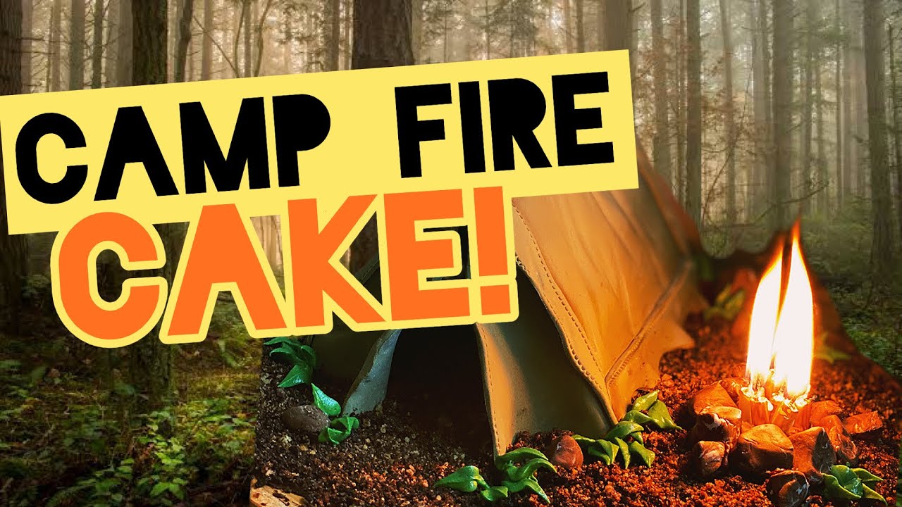 TENT CAKE with CAMP FIRE! Cake decorating tutorial with Tigga Mac!