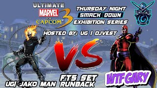 UMVC3 Thursday Night Smackdown Exhibition Series - UG| Jako Man VS WTFGary FT5 Set Runback