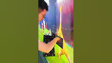 Technicians are installing indoor high-definition LED display screen##eagerled #leddisplay