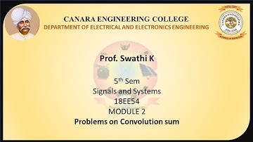 VTU SS 18EE54 M2 L4 Problems on convolution sum