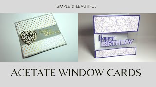 Acetate Window Cards || Easy Handmade Card Ideas || Two Card Ideas With Acetate Sheet || hand craft