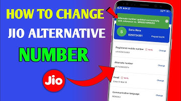 How to Change Jio Alternate Number