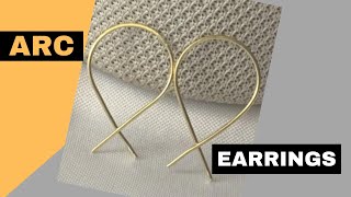 Easy Way to Make Round Threader Arc Earrings | DIY Arc Hoop Earrings | Minimalist Arc Earrings