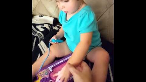 Playing with Doc McStuffins clipboard