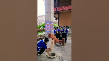 Giã bánh giầy truyền thống của dân tộc Nùng #hátnùng #ĐứcTàiOfficial #shorts #hatnung #amthuc #reels