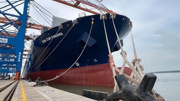 Em quay toàn cảnh khai thác tàu container của cảng #Trong công nhân ngành cảng @