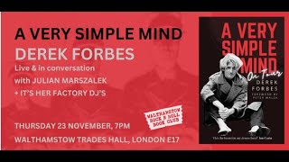 Derek Forbes Simple Minds - Bass masterclass - Walthamstow 23 November 2023