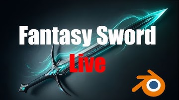LIVE in Blender: Creating a Fantasy Sword | Modeling, Texturing & VFX