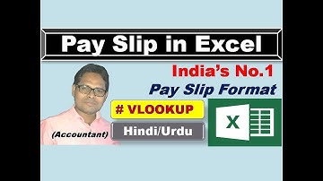 How to Make Pay Slip in the Excel | Make Payslip in Excel with Vlookup | Payslip in Excel Format