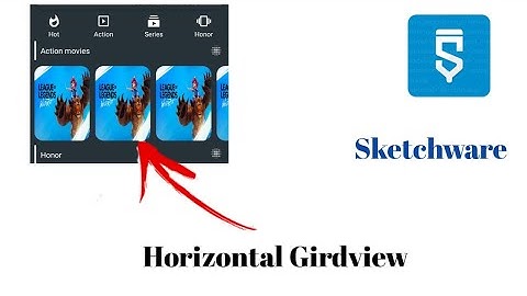 Horizontal Gridview with code in sketchware(simple)