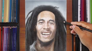 Painting ｜Bob Marley Live on 06.04.1977 at the Rainbow, London, England ｜X-Painting｜Colored Pencil