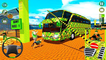 Us Army Bus Driving Simulator 2022 - Indian Military Bus Driving | Android GamePlay
