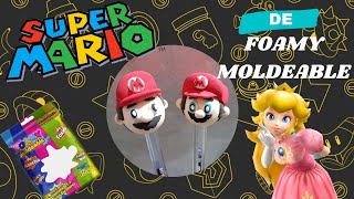 MARIO BROS DE FOAMY/TE ENSEÑO COMO  HACER LA CARA DE MARIO- TE ENCANTARÁ