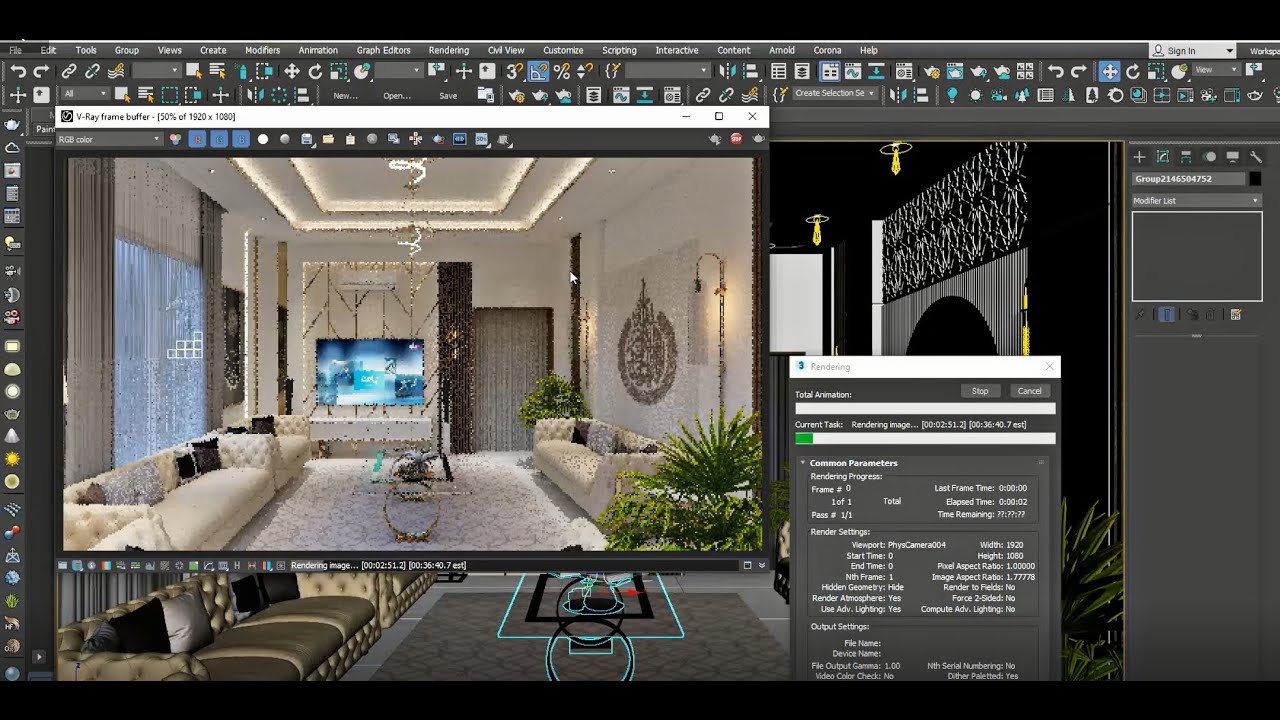 interior design for man majlis in 3ds max 2020 || 3ds max 2020 | - YouTube