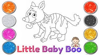 N for Numbat | Animal Names | Colors | Learn Words Coloring | Coloring Book | Little Baby Boo