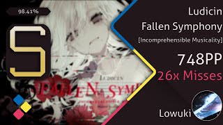 [o!m 4k] Lowuki | Ludicin - Fallen Symphony [Incomprehensible Musicality] S Rank (8.45*) 26x Miss