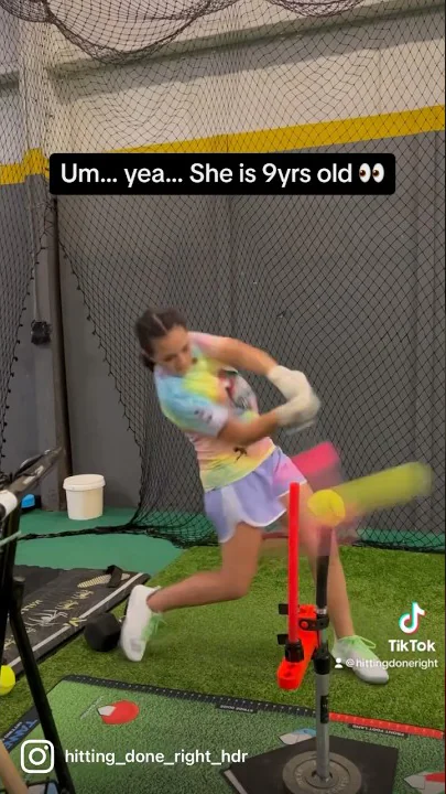 Boom! 9yr old👀👀 #hittingdrills #softballplayers #hitting #softball