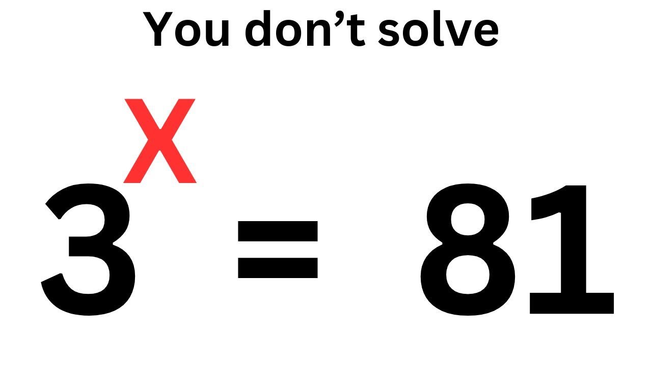 Solving exponential equations with same basses - YouTube