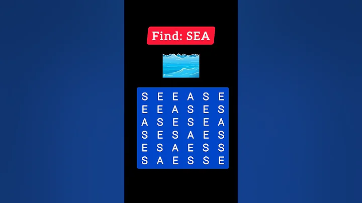 Can You Find 👉SEA #puzzle #search #find #braintest #ytshort #shorts #america