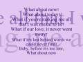 What About Now - Daughtry w/ lyrics