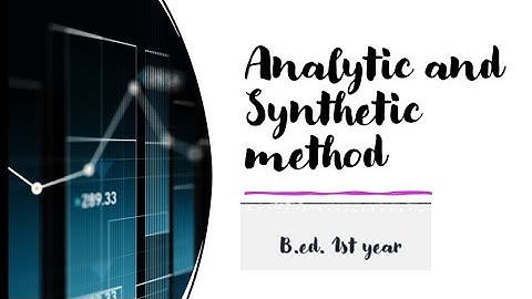 Analytic and Synthetic method with pdf🤩