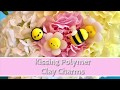 kissing polymer clay bee and flower kawaii charms tutorials